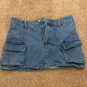 Cargo Jean skirt